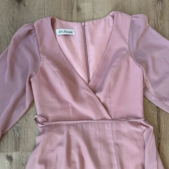 JJ’s House dusty rose pink formal front slit Maxi Dress 8 - Picture 4 of 10